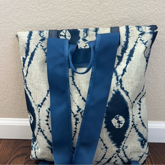 Burton Taylor Backpack Canvas Blue Tie Dye Snowboarding Daypack Laptop School, main image 14